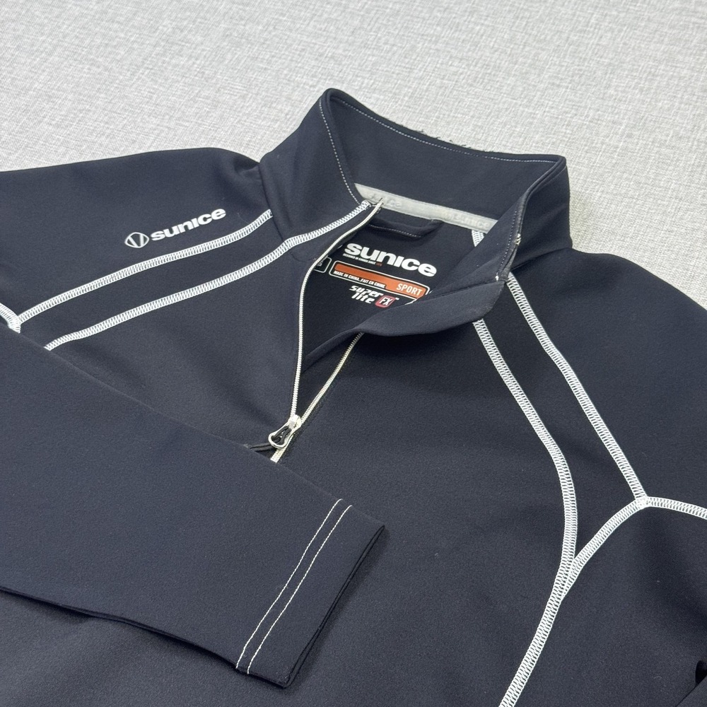 Sunice Superlite FX Pelican Marsh Golf Quarter-Zip Top Womens Large‎ Black